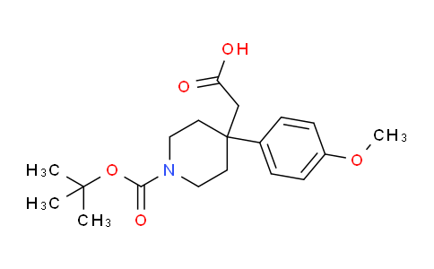 CAS No. 796112-42-0, 2-(1-(tert-Butoxycarbonyl)-4-(4-methoxyphenyl)piperidin-4-yl)acetic acid