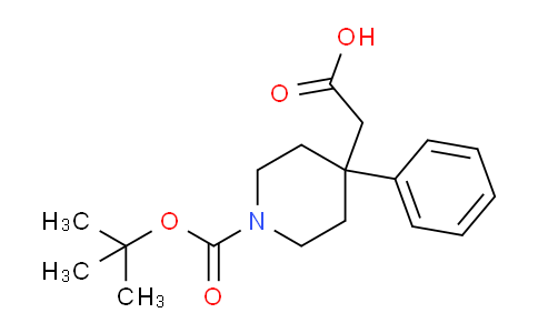 CAS No. 644982-20-7, 2-(1-(tert-Butoxycarbonyl)-4-phenylpiperidin-4-yl)acetic acid