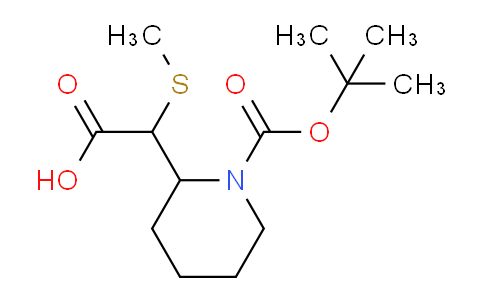 CAS No. 1353976-48-3, 2-(1-(tert-Butoxycarbonyl)piperidin-2-yl)-2-(methylthio)acetic acid