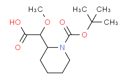 CAS No. 193086-00-9, 2-(1-(tert-Butoxycarbonyl)piperidin-2-yl)-2-methoxyacetic acid