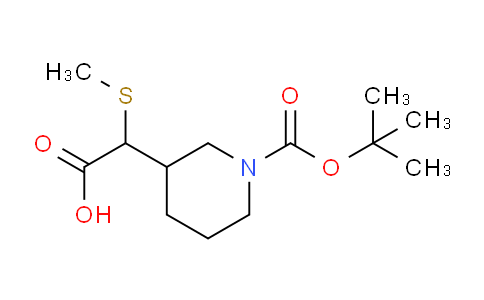 CAS No. 1353957-76-2, 2-(1-(tert-Butoxycarbonyl)piperidin-3-yl)-2-(methylthio)acetic acid