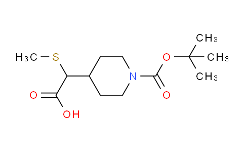 CAS No. 1353983-33-1, 2-(1-(tert-Butoxycarbonyl)piperidin-4-yl)-2-(methylthio)acetic acid