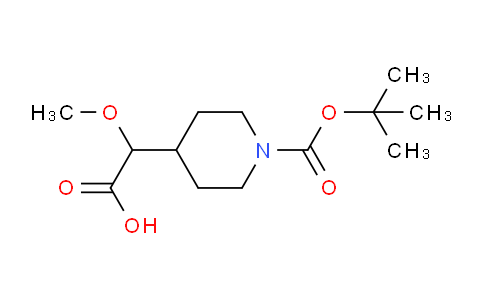 CAS No. 1260099-73-7, 2-(1-(tert-Butoxycarbonyl)piperidin-4-yl)-2-methoxyacetic acid
