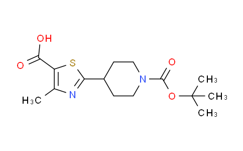 CAS No. 216955-61-2, 2-(1-(tert-Butoxycarbonyl)piperidin-4-yl)-4-methylthiazole-5-carboxylic acid