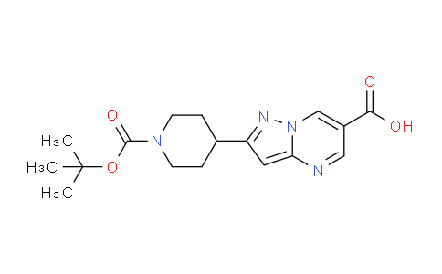 CAS No. 1169564-04-8, 2-(1-(tert-Butoxycarbonyl)piperidin-4-yl)pyrazolo[1,5-a]pyrimidine-6-carboxylic acid