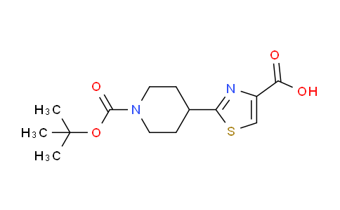 CAS No. 365413-00-9, 2-(1-(tert-Butoxycarbonyl)piperidin-4-yl)thiazole-4-carboxylic acid