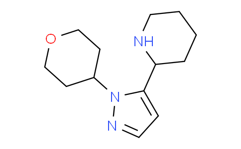 CAS No. 1707582-00-0, 2-(1-(Tetrahydro-2H-pyran-4-yl)-1H-pyrazol-5-yl)piperidine