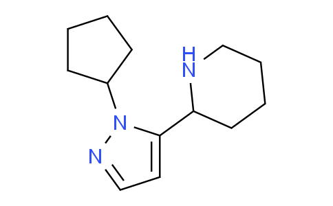 CAS No. 1774903-96-6, 2-(1-Cyclopentyl-1H-pyrazol-5-yl)piperidine