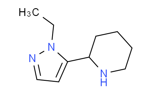CAS No. 1339854-76-0, 2-(1-Ethyl-1H-pyrazol-5-yl)piperidine