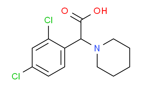 CAS No. 1218546-73-6, 2-(2,4-Dichlorophenyl)-2-(piperidin-1-yl)acetic acid