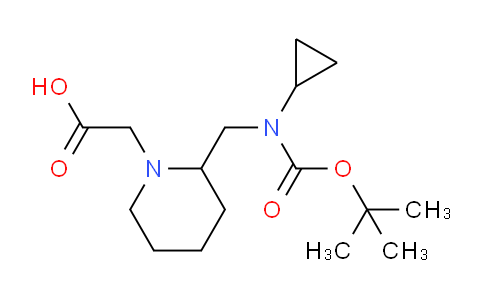 CAS No. 1353956-22-5, 2-(2-(((tert-Butoxycarbonyl)(cyclopropyl)amino)methyl)piperidin-1-yl)acetic acid