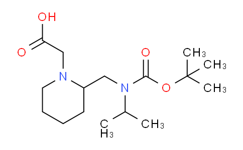 CAS No. 1353945-56-8, 2-(2-(((tert-Butoxycarbonyl)(isopropyl)amino)methyl)piperidin-1-yl)acetic acid