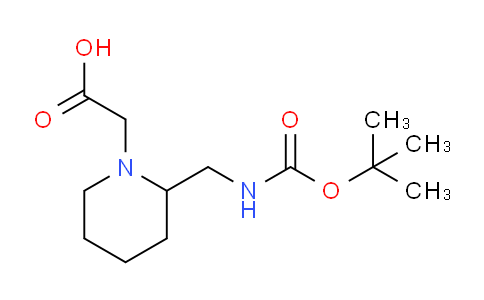 CAS No. 1353953-35-1, 2-(2-(((tert-Butoxycarbonyl)amino)methyl)piperidin-1-yl)acetic acid