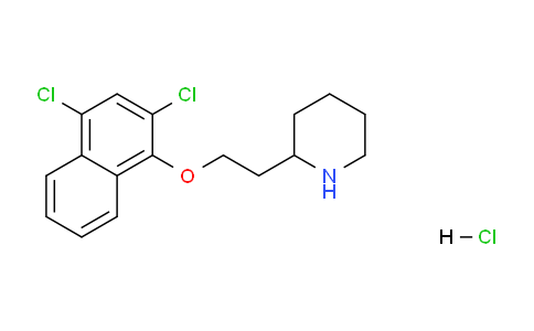 CAS No. 1220029-37-7, 2-(2-((2,4-Dichloronaphthalen-1-yl)oxy)ethyl)piperidine hydrochloride