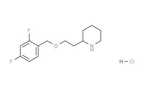 CAS No. 1220016-57-8, 2-(2-((2,4-Difluorobenzyl)oxy)ethyl)piperidine hydrochloride