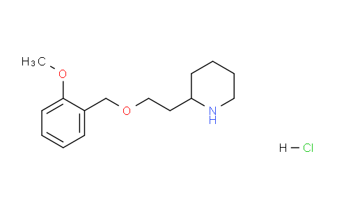 CAS No. 1220018-68-7, 2-(2-((2-Methoxybenzyl)oxy)ethyl)piperidine hydrochloride
