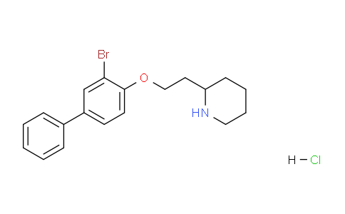 CAS No. 1219961-13-3, 2-(2-((3-Bromo-[1,1'-biphenyl]-4-yl)oxy)ethyl)piperidine hydrochloride
