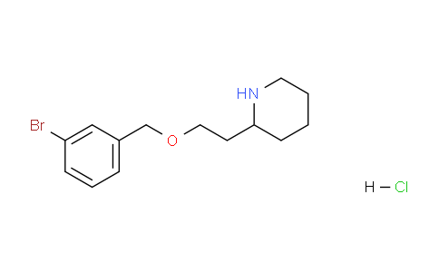 CAS No. 1220016-25-0, 2-(2-((3-Bromobenzyl)oxy)ethyl)piperidine hydrochloride