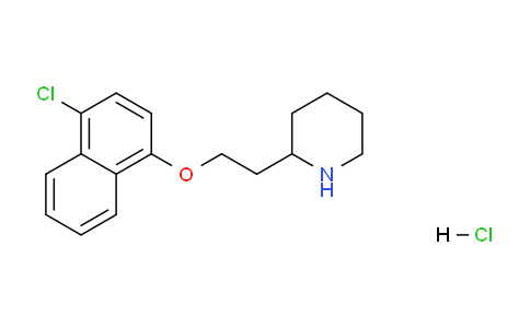CAS No. 1220032-23-4, 2-(2-((4-Chloronaphthalen-1-yl)oxy)ethyl)piperidine hydrochloride
