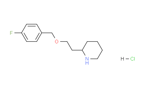 CAS No. 1219968-09-8, 2-(2-((4-Fluorobenzyl)oxy)ethyl)piperidine hydrochloride