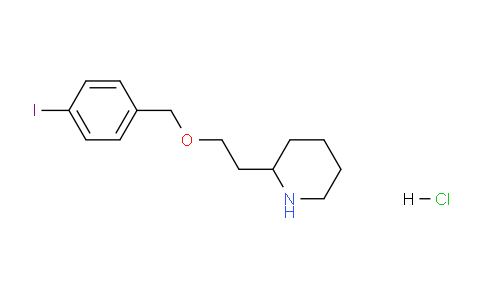 CAS No. 1220016-32-9, 2-(2-((4-Iodobenzyl)oxy)ethyl)piperidine hydrochloride