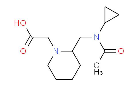 CAS No. 1353983-52-4, 2-(2-((N-Cyclopropylacetamido)methyl)piperidin-1-yl)acetic acid