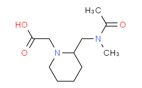 CAS No. 1353988-75-6, 2-(2-((N-Methylacetamido)methyl)piperidin-1-yl)acetic acid
