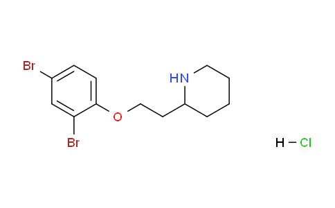 CAS No. 1220028-47-6, 2-(2-(2,4-Dibromophenoxy)ethyl)piperidine hydrochloride