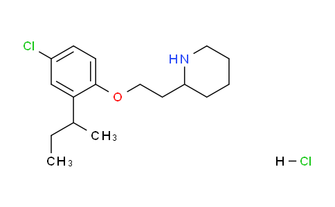 CAS No. 1220034-02-5, 2-(2-(2-(sec-Butyl)-4-chlorophenoxy)ethyl)piperidine hydrochloride