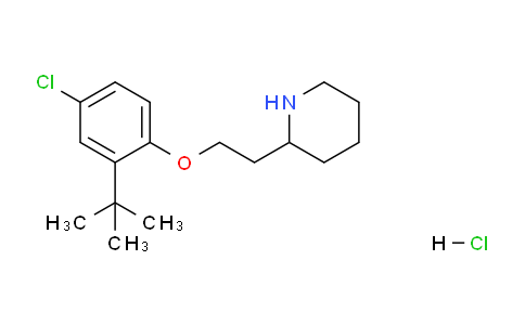CAS No. 1220030-78-3, 2-(2-(2-(tert-Butyl)-4-chlorophenoxy)ethyl)piperidine hydrochloride