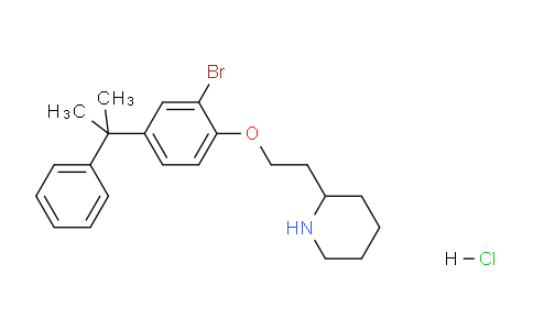 CAS No. 1219967-16-4, 2-(2-(2-Bromo-4-(2-phenylpropan-2-yl)phenoxy)ethyl)piperidine hydrochloride