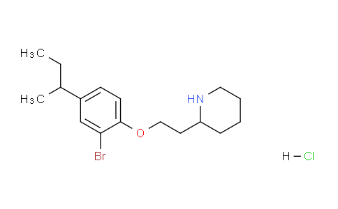 CAS No. 1219982-91-8, 2-(2-(2-Bromo-4-(sec-butyl)phenoxy)ethyl)piperidine hydrochloride