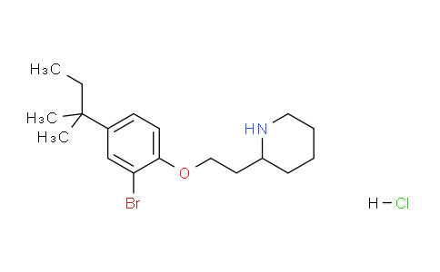 CAS No. 1220030-60-3, 2-(2-(2-Bromo-4-(tert-pentyl)phenoxy)ethyl)piperidine hydrochloride