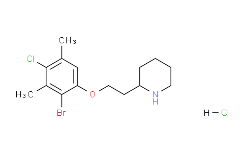 CAS No. 1220029-31-1, 2-(2-(2-Bromo-4-chloro-3,5-dimethylphenoxy)ethyl)piperidine hydrochloride
