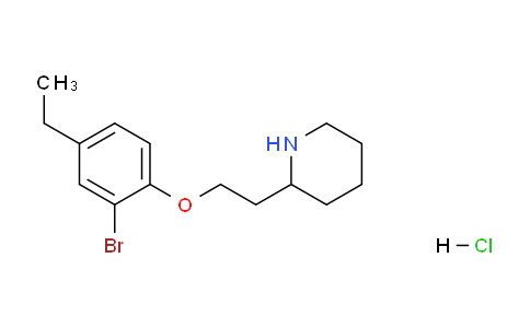 CAS No. 1219961-31-5, 2-(2-(2-Bromo-4-ethylphenoxy)ethyl)piperidine hydrochloride