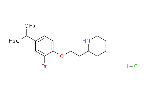 CAS No. 1219956-88-3, 2-(2-(2-Bromo-4-isopropylphenoxy)ethyl)piperidine hydrochloride