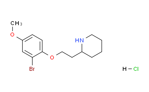 CAS No. 1220038-86-7, 2-(2-(2-Bromo-4-methoxyphenoxy)ethyl)piperidine hydrochloride