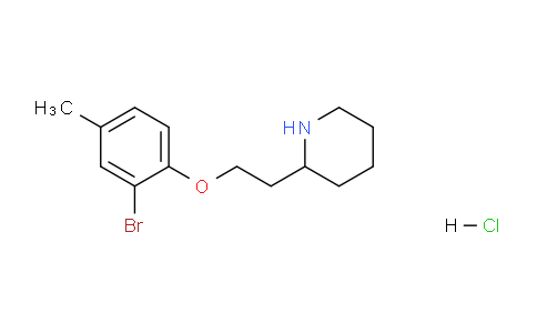 CAS No. 1219981-33-5, 2-(2-(2-Bromo-4-methylphenoxy)ethyl)piperidine hydrochloride