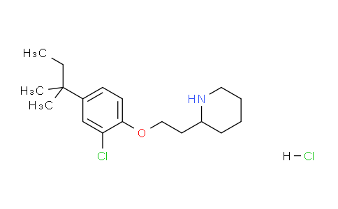 CAS No. 1220030-87-4, 2-(2-(2-Chloro-4-(tert-pentyl)phenoxy)ethyl)piperidine hydrochloride
