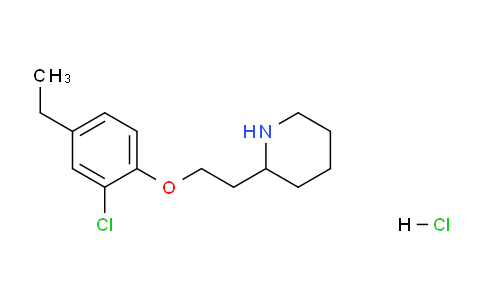 CAS No. 1220030-49-8, 2-(2-(2-Chloro-4-ethylphenoxy)ethyl)piperidine hydrochloride
