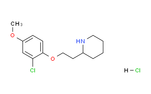 CAS No. 1220039-14-4, 2-(2-(2-Chloro-4-methoxyphenoxy)ethyl)piperidine hydrochloride