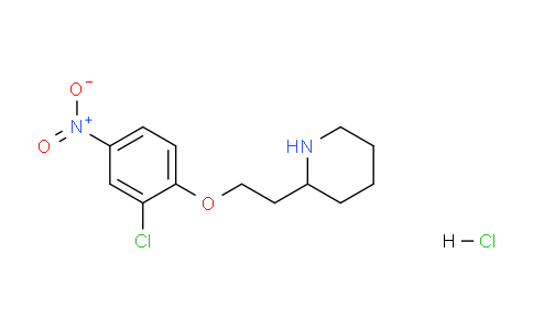 CAS No. 1220032-57-4, 2-(2-(2-Chloro-4-nitrophenoxy)ethyl)piperidine hydrochloride