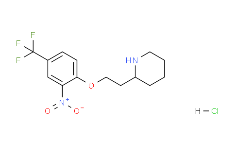 CAS No. 1220016-87-4, 2-(2-(2-Nitro-4-(trifluoromethyl)phenoxy)ethyl)piperidine hydrochloride