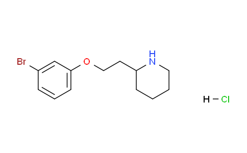 CAS No. 1219967-77-7, 2-(2-(3-Bromophenoxy)ethyl)piperidine hydrochloride