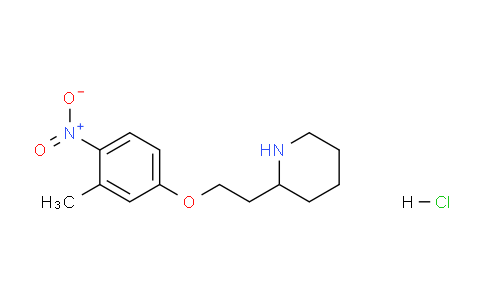 CAS No. 1219964-10-9, 2-(2-(3-Methyl-4-nitrophenoxy)ethyl)piperidine hydrochloride