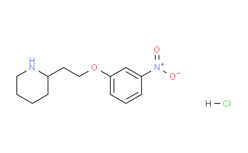 CAS No. 1220029-73-1, 2-(2-(3-Nitrophenoxy)ethyl)piperidine hydrochloride