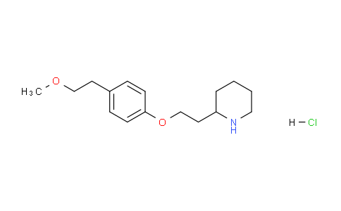 CAS No. 1220034-11-6, 2-(2-(4-(2-Methoxyethyl)phenoxy)ethyl)piperidine hydrochloride