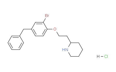 CAS No. 1220028-83-0, 2-(2-(4-Benzyl-2-bromophenoxy)ethyl)piperidine hydrochloride