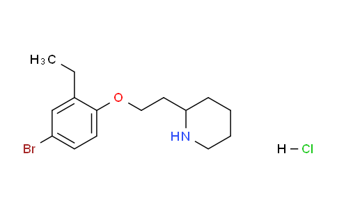 CAS No. 1219980-60-5, 2-(2-(4-Bromo-2-ethylphenoxy)ethyl)piperidine hydrochloride