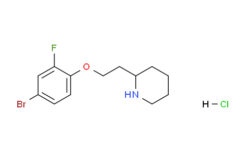CAS No. 1220032-38-1, 2-(2-(4-Bromo-2-fluorophenoxy)ethyl)piperidine hydrochloride